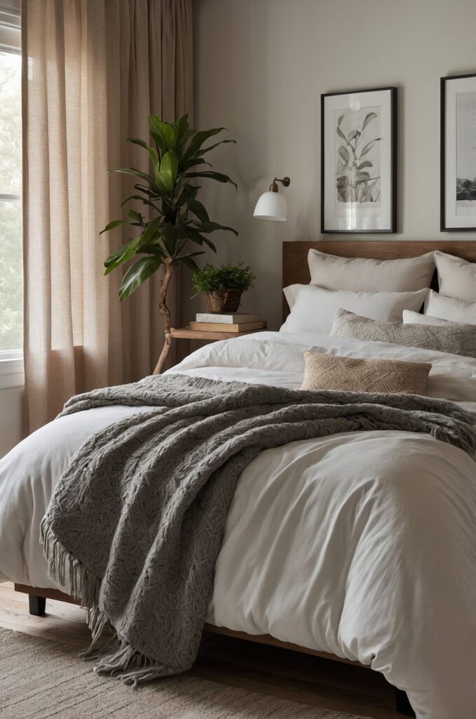 A simple small room designed as an aesthetic bedroom with a clean layout and soft colors.